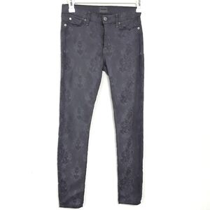 Hudson | Nico Super Skinny Gray Snake Print Jeans